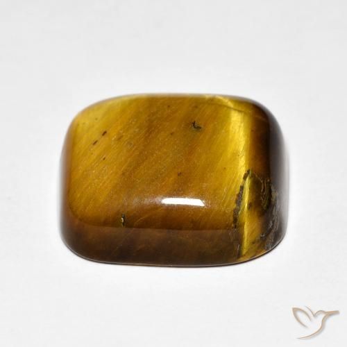 Tiger's Eye Gemstone in 14 x 12 mm (calibrated) Size for Sale, Tiger's Eye Stone in Medium Brown Color