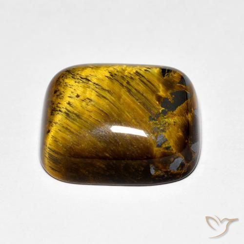 Tiger's Eye Gemstone in 14 x 12 mm (calibrated) Size for Sale, Tiger's Eye Stone in Medium Brown Color