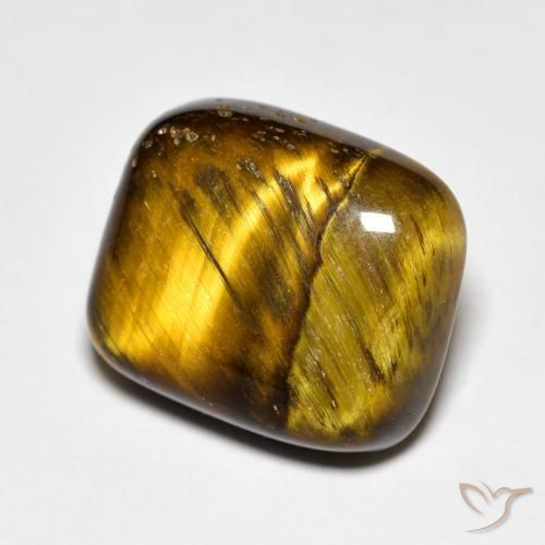 8.27 ct Brown Tiger's Eye Stone, Natural Tiger's Eye in Cushion Cabochon Shape for Sale
