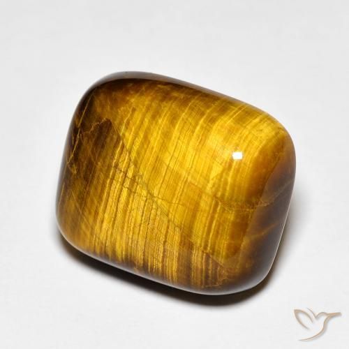 8.56 ct Brown Tiger's Eye Stone, Natural Tiger's Eye in Cushion Cabochon Shape for Sale