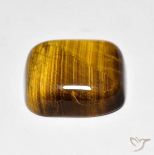 Tiger's Eye Gemstone in 14 x 12 mm (calibrated) Size for Sale, Tiger's Eye Stone in Warm Brown Color