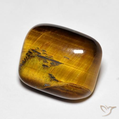 9.01ct Natural Golden Brown Tiger's Eye, Cushion, Opaque