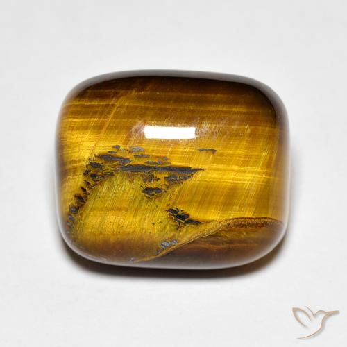 9.01 ct Brown Tiger's Eye Stone, Natural Tiger's Eye in Cushion Cabochon Shape for Sale