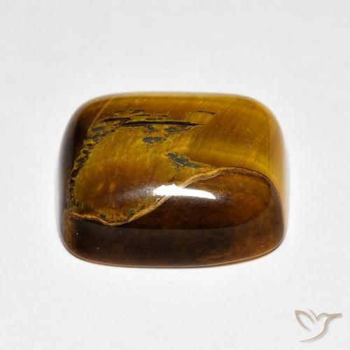 Tiger's Eye Gemstone in 14 x 12 mm (calibrated) Size for Sale, Tiger's Eye Stone in Golden Brown Color