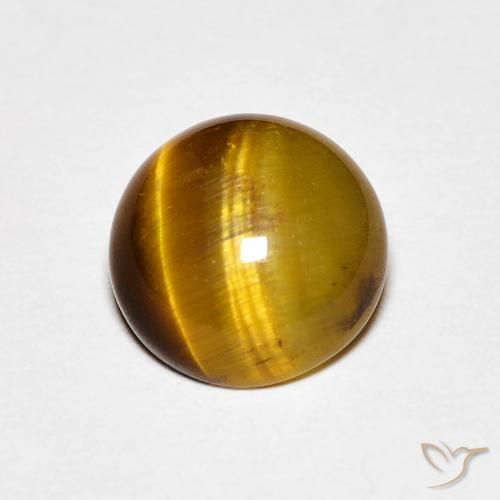 1.45ct Natural Medium Brown Tiger's Eye, Round, Opaque