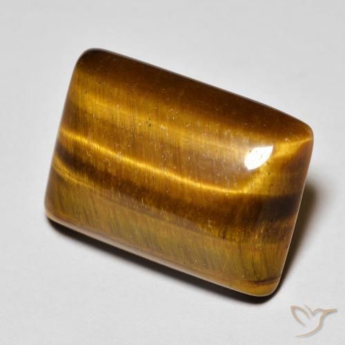 13.68ct Natural Warm Brown Tiger's Eye, Baguette, Opaque