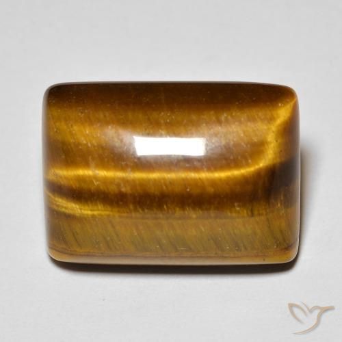 13.68 ct Brown Tiger's Eye Stone, Natural Tiger's Eye in Baguette Cabochon Shape for Sale