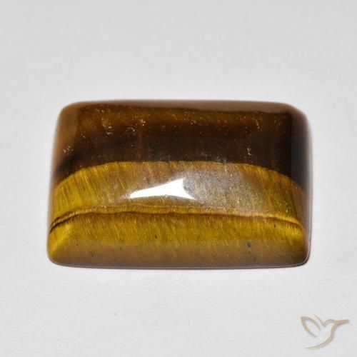Tiger's Eye Gemstone in 18 x 13 mm (calibrated) Size for Sale, Tiger's Eye Stone in Warm Brown Color