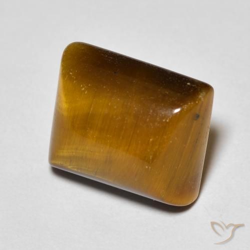6.14 ct Brown Tiger's Eye Stone, Natural Tiger's Eye in Baguette Cabochon Shape for Sale
