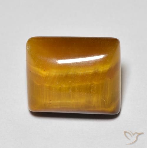 6.08ct Natural Golden Brown Tiger's Eye, Baguette, Opaque