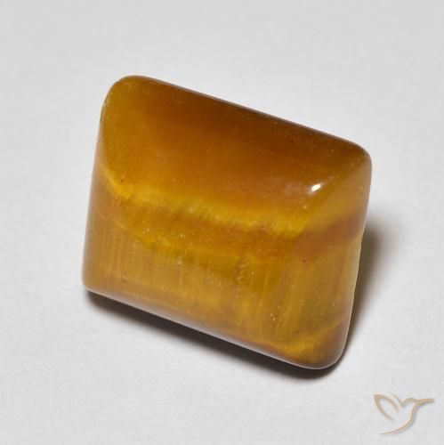 6.08 ct Brown Tiger's Eye Stone, Natural Tiger's Eye in Baguette Cabochon Shape for Sale