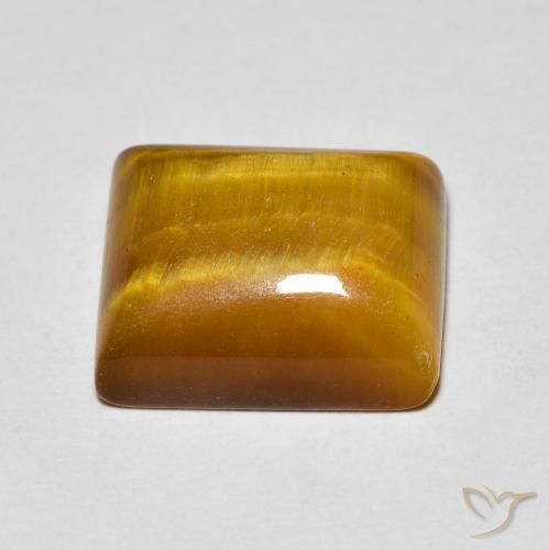 Tiger's Eye Gemstone in 12 x 10 mm (calibrated) Size for Sale, Tiger's Eye Stone in Golden Brown Color