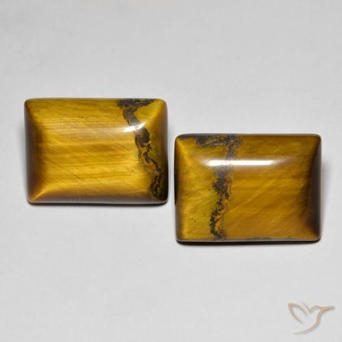19.66ctw Natural Medium Brown Tiger's Eye, Baguette, Opaque