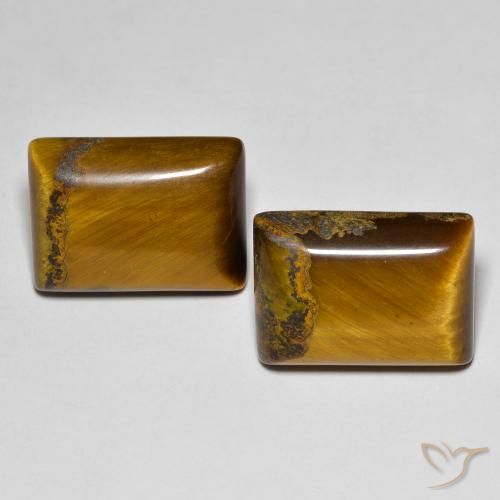 19.4 ct Baguette Tiger's Eye, 15.9 x 11.9 mm From Thailand, Photo A