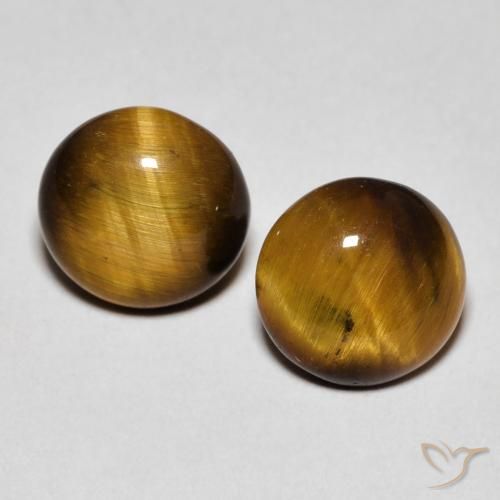 2.82ctw Natural Medium Brown Tiger's Eye, Round, Opaque
