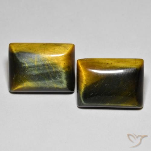 20.22ctw Natural Medium Dark-Brown Tiger's Eye, Baguette, Opaque