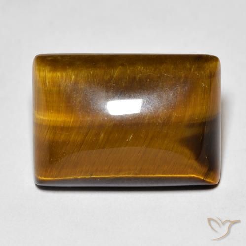 12.31 ct Brown Tiger's Eye Stone, Natural Tiger's Eye in Baguette Cabochon Shape for Sale