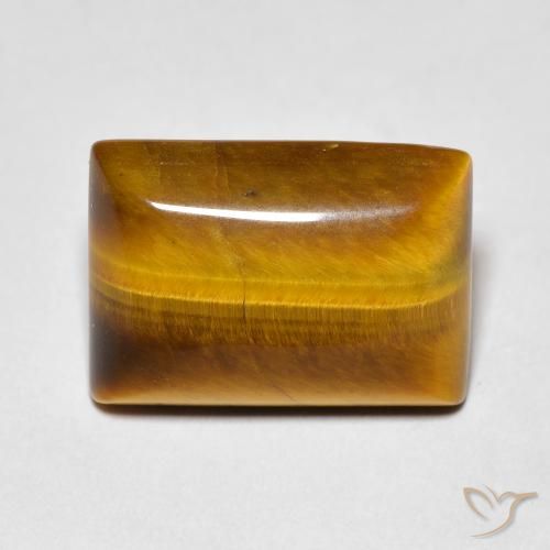 5.68ct Natural Warm Brown Tiger's Eye, Baguette, Opaque