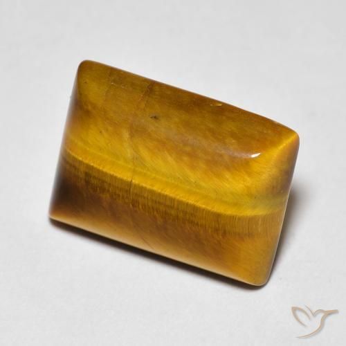 5.68 ct Brown Tiger's Eye Stone, Natural Tiger's Eye in Baguette Cabochon Shape for Sale