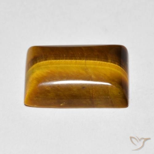 Tiger's Eye Gemstone in 14 x 10 mm (calibrated) Size for Sale, Tiger's Eye Stone in Warm Brown Color