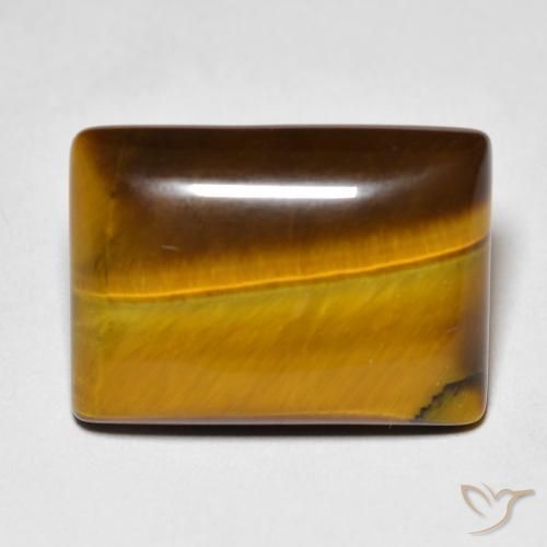 11.97ct Natural Golden Brown Tiger's Eye, Baguette, Opaque