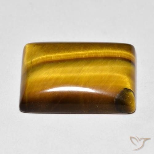 Tiger's Eye Gemstone in 18 x 13 mm (calibrated) Size for Sale, Tiger's Eye Stone in Golden Brown Color