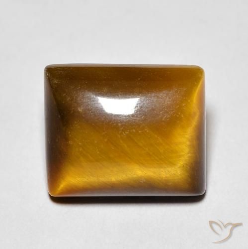6.31ct Natural Medium Light-Brown Tiger's Eye, Baguette, Opaque