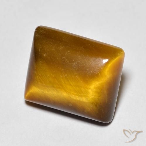 6.31 ct Brown Tiger's Eye Stone, Natural Tiger's Eye in Baguette Cabochon Shape for Sale