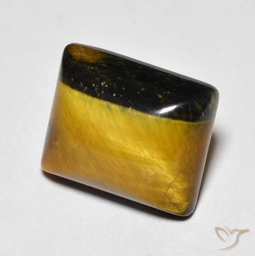 6.42 ct Brown Tiger's Eye Gemstone, Tiger's Eye Gem in Baguette Cabochon Shape for Sale.