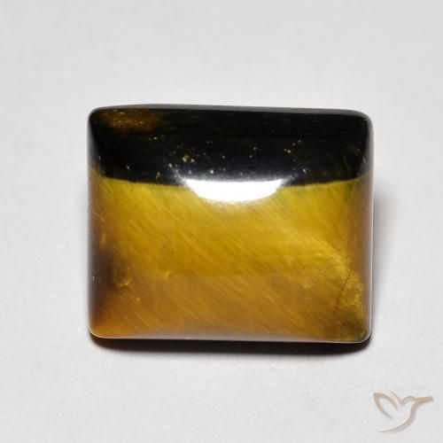 6.42 ct Brown Tiger's Eye Stone, Natural Tiger's Eye in Baguette Cabochon Shape for Sale