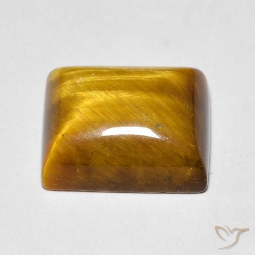 Tiger's Eye Gemstone in 12 x 10 mm (calibrated) Size for Sale, Tiger's Eye Stone in Warm Brown Color