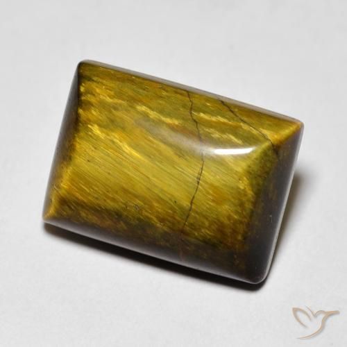 7.95 ct Brown Tiger's Eye Stone, Natural Tiger's Eye in Baguette Cabochon Shape for Sale