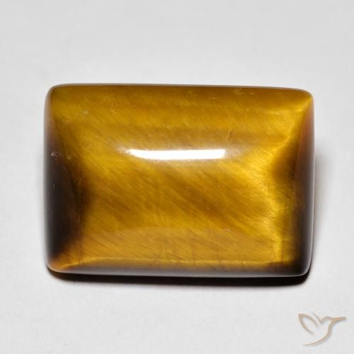 13.65 ct Brown Tiger's Eye Stone, Natural Tiger's Eye in Baguette Cabochon Shape for Sale