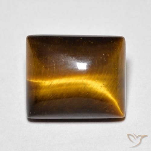 6.42ct Natural Medium Brown Tiger's Eye, Baguette, Opaque