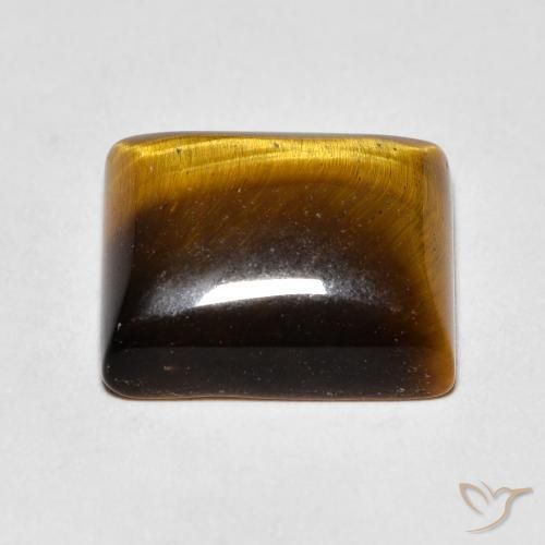 Tiger's Eye Gemstone in 12 x 10 mm (calibrated) Size for Sale, Tiger's Eye Stone in Medium Brown Color