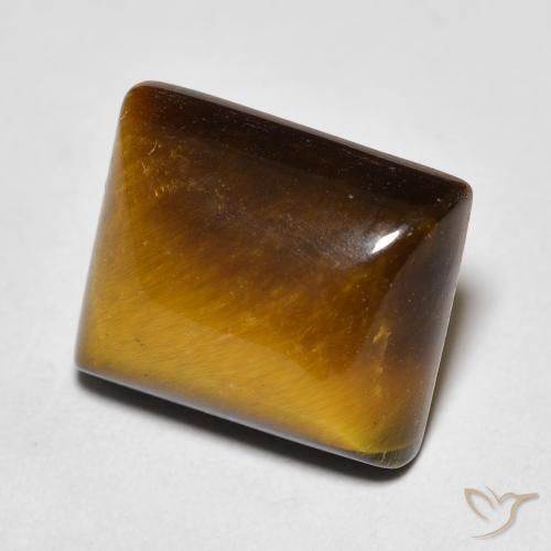 6.54 ct Brown Tiger's Eye Stone, Natural Tiger's Eye in Baguette Cabochon Shape for Sale