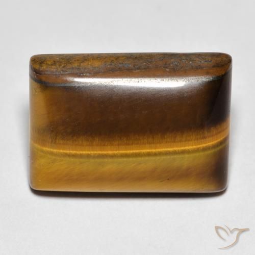12.78ct Natural Golden Brown Tiger's Eye, Baguette, Opaque