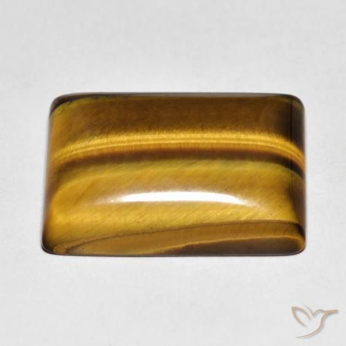 Tiger's Eye Gemstone in 18 x 13 mm (calibrated) Size for Sale, Tiger's Eye Stone in Golden Brown Color