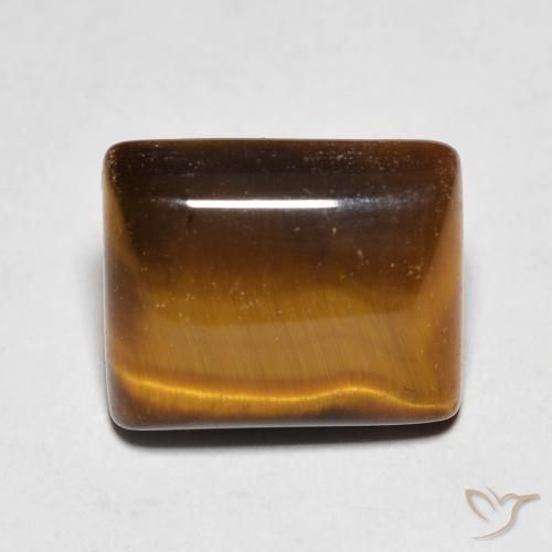 5.64ct Natural Warm Brown Tiger's Eye, Baguette, Opaque