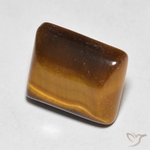 5.64 ct Brown Tiger's Eye Stone, Natural Tiger's Eye in Baguette Cabochon Shape for Sale