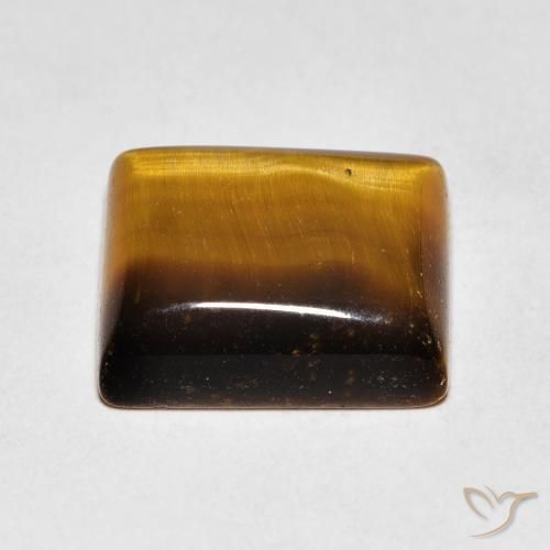 Tiger's Eye Gemstone in 12 x 10 mm (calibrated) Size for Sale, Tiger's Eye Stone in Warm Brown Color