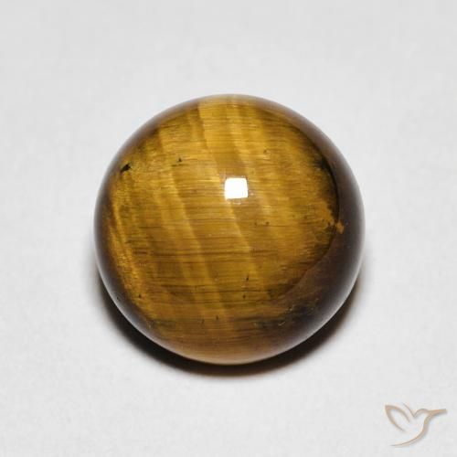 2.39ct Natural Golden Brown Tiger's Eye, Round, Opaque