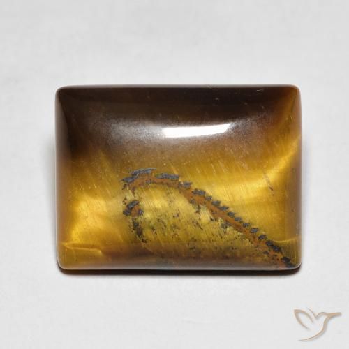 9.14ct Natural Medium Dark-Brown Tiger's Eye, Baguette, Opaque