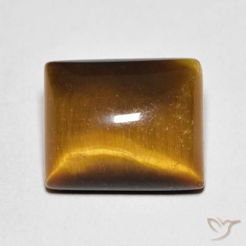 6.03ct Natural Warm Brown Tiger's Eye, Baguette, Opaque