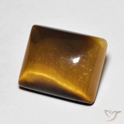 6.03 ct Brown Tiger's Eye Stone, Natural Tiger's Eye in Baguette Cabochon Shape for Sale