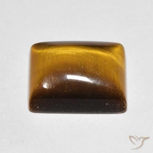 Tiger's Eye Gemstone in 12 x 10 mm (calibrated) Size for Sale, Tiger's Eye Stone in Warm Brown Color