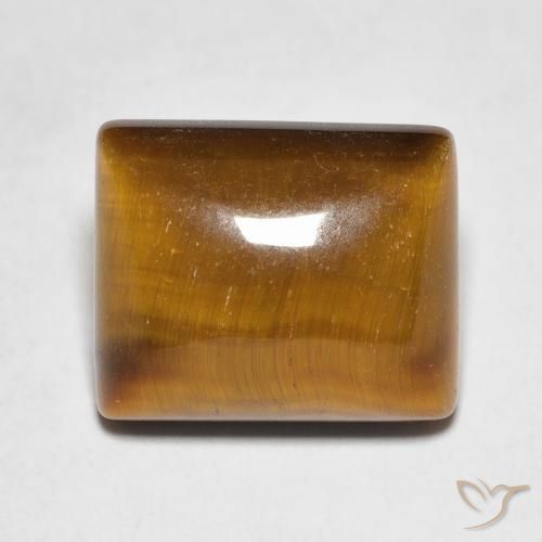 6.62 ct Brown Tiger's Eye Stone, Natural Tiger's Eye in Baguette Cabochon Shape for Sale