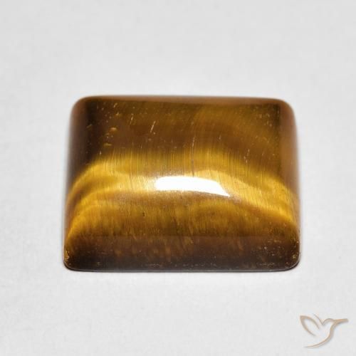 Tiger's Eye Gemstone in 12 x 10 mm (calibrated) Size for Sale, Tiger's Eye Stone in Medium Brown Color