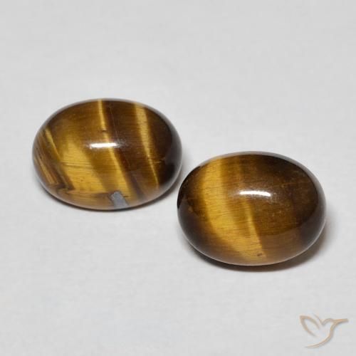 2.84ctw Natural Golden Brown Tiger's Eye, Oval, Opaque