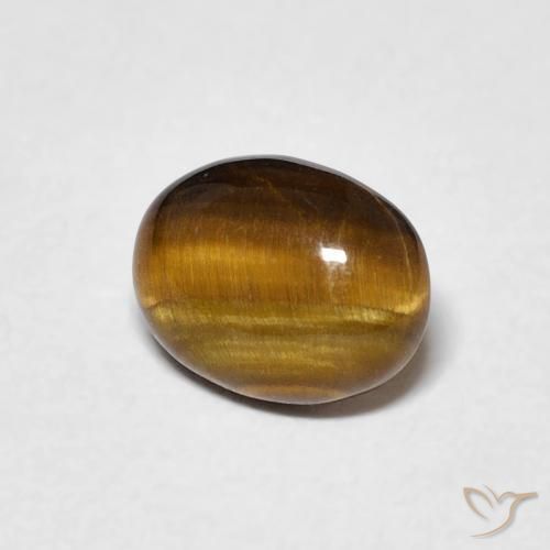 1.08 ct Brown Tiger's Eye Stone, Natural Tiger's Eye in Oval Cabochon Shape for Sale
